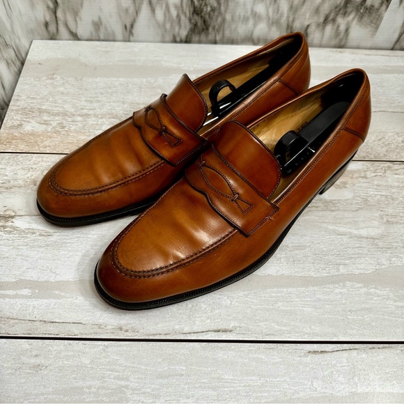 Cole Haan X Air Mens Giovanni Penny Loafer Leather Shoes Sz 9.5 Brown Classic - Picture 6 of 12